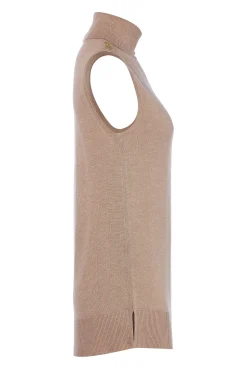 Clearance Luxury Sleeveless Roll Neck Women Knitwear