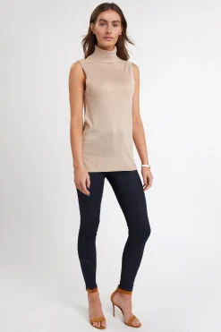 Clearance Luxury Sleeveless Roll Neck Women Knitwear