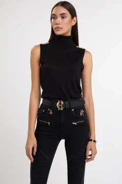 Online Luxury Sleeveless Roll Neck Women Knitwear