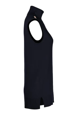 Online Luxury Sleeveless Roll Neck Women Knitwear