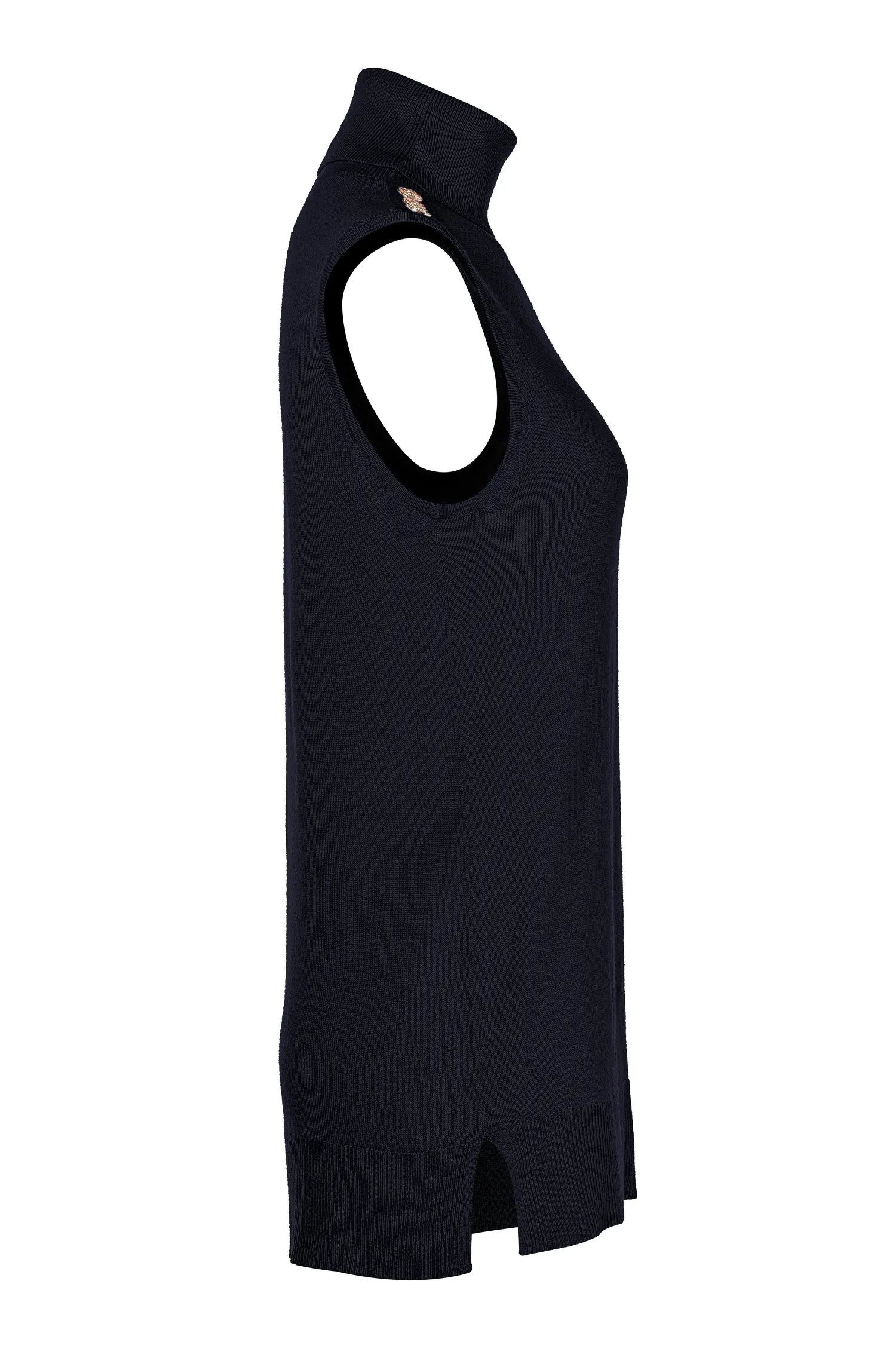 Online Luxury Sleeveless Roll Neck Women Knitwear