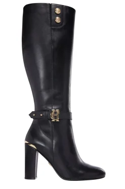 Sale Marlborough Knee Boot (Black Leather) Women Boots
