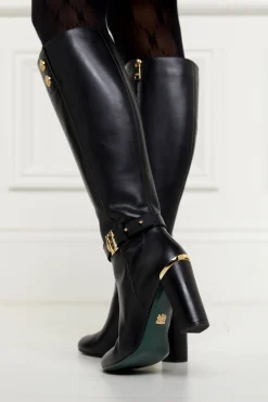 Sale Marlborough Knee Boot (Black Leather) Women Boots