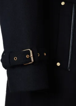 Best Marlborough Shearling Trench Coat (Soft Black) Women Trench Coats|Coats