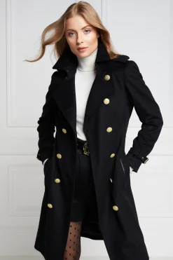 Hot Marlborough Trench Coat (Soft Black) Women Trench Coats|Coats