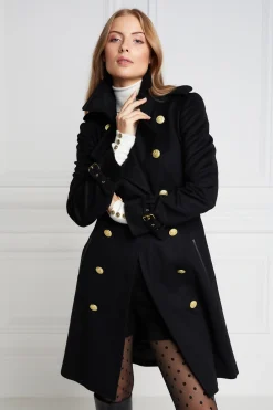 Hot Marlborough Trench Coat (Soft Black) Women Trench Coats|Coats