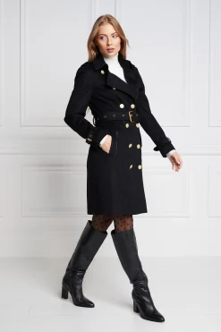 Hot Marlborough Trench Coat (Soft Black) Women Trench Coats|Coats