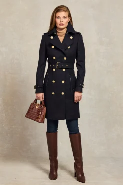 Outlet Marlborough Trench Coat (Soft Navy) Women Trench Coats|Coats