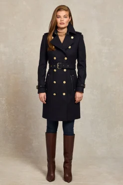 Outlet Marlborough Trench Coat (Soft Navy) Women Trench Coats|Coats