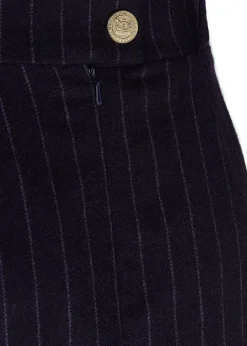 Outlet Mayfair Pencil Skirt (Navy Chalk Pinstripe) Women Briefcase|Skirts