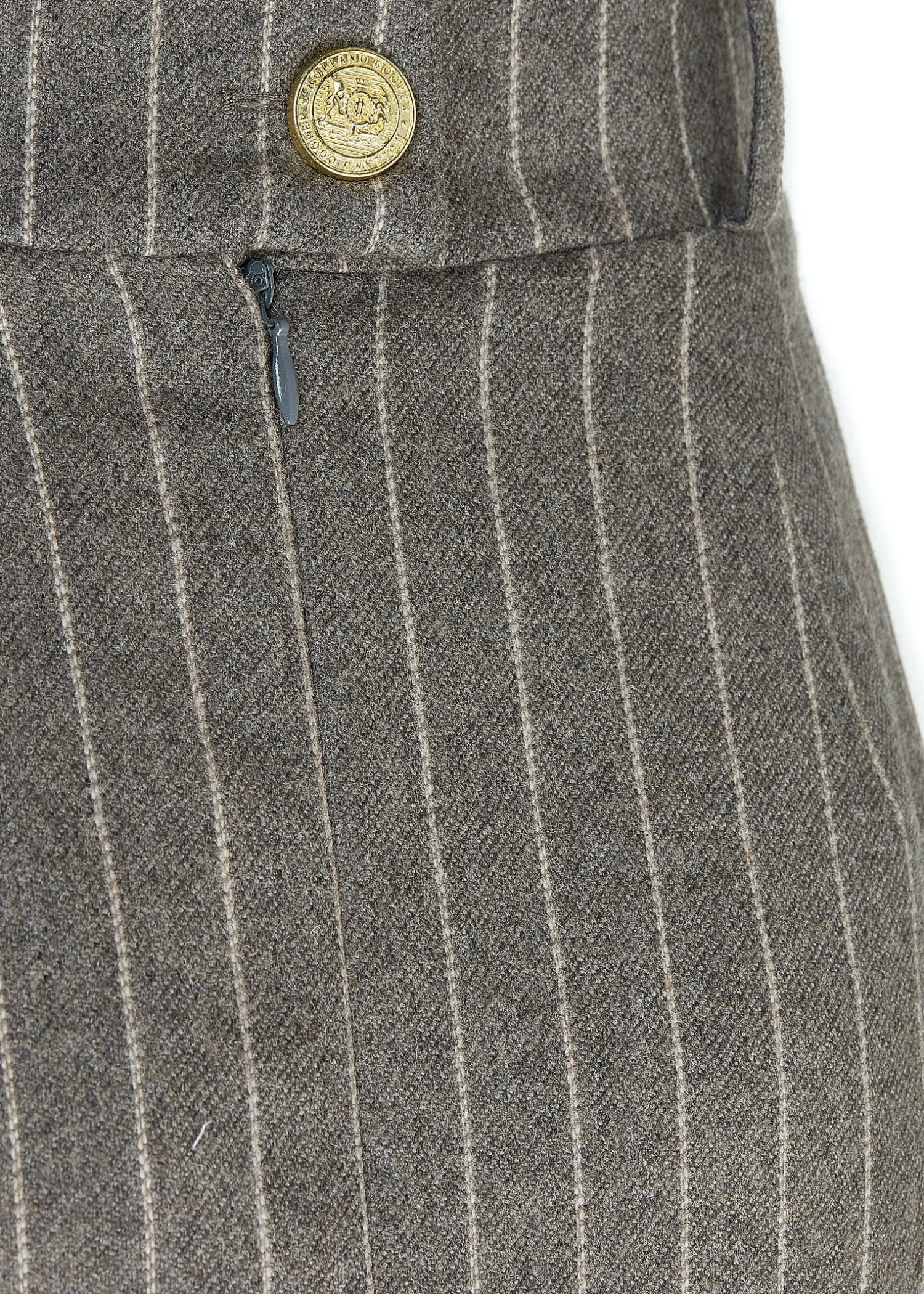 Fashion Mayfair Pencil Skirt (Soft Grey Pinstripe) Women Skirts|Tailoring