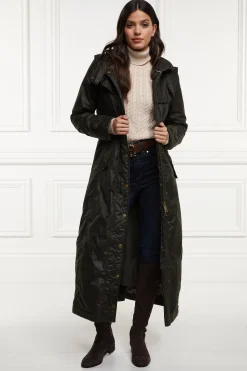 Best Merissa Wax Stockman Coat (Dark Olive) Women Coats|Coats