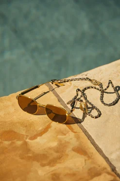 Online Milan Glasses Chain (Black Gold) Women Sunglasses|Sunglasses
