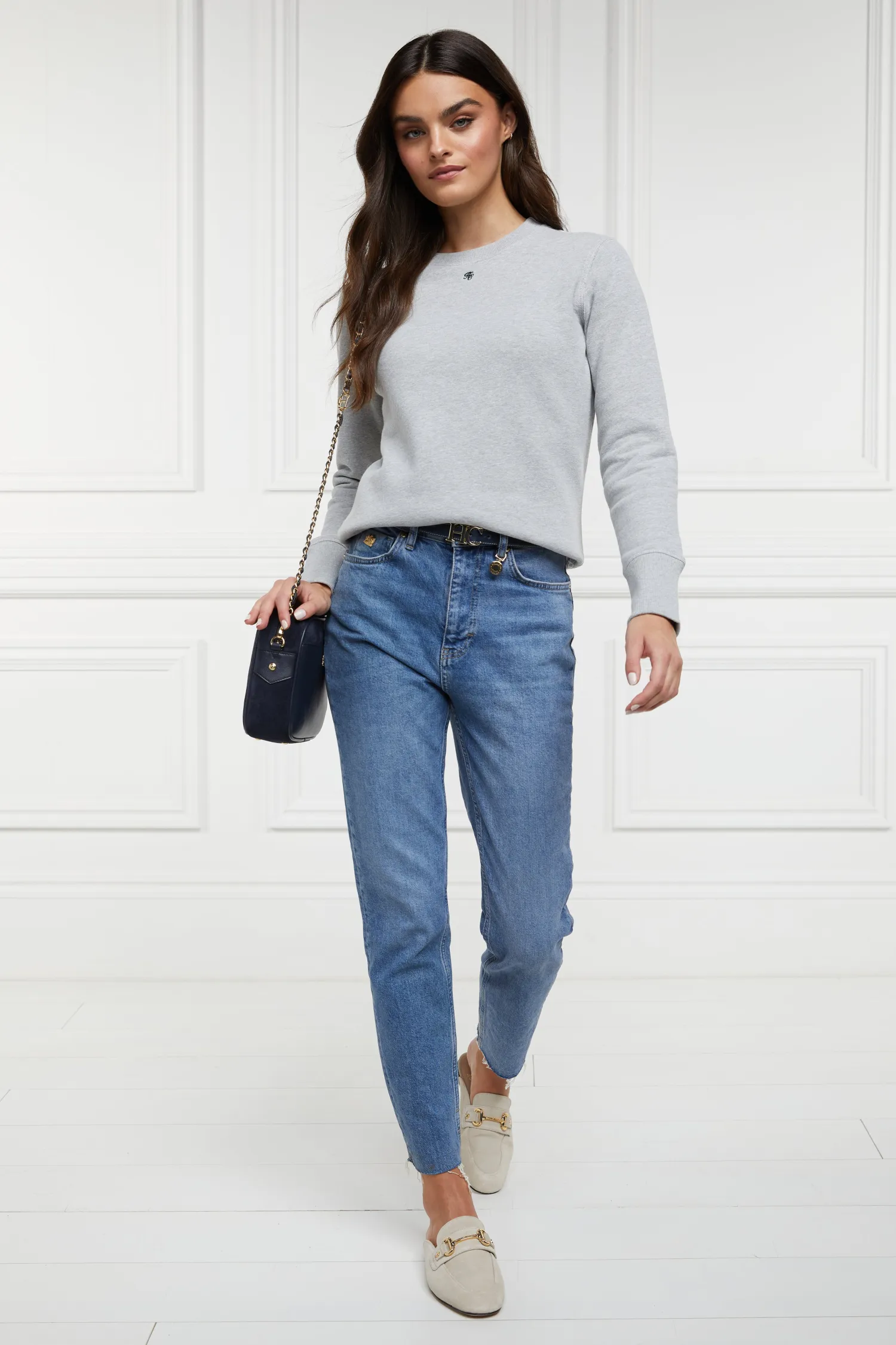 Outlet Monogram Crew Neck Sweat (Grit Marl) Women Hoodies & Sweatshirts|Sweatshirts