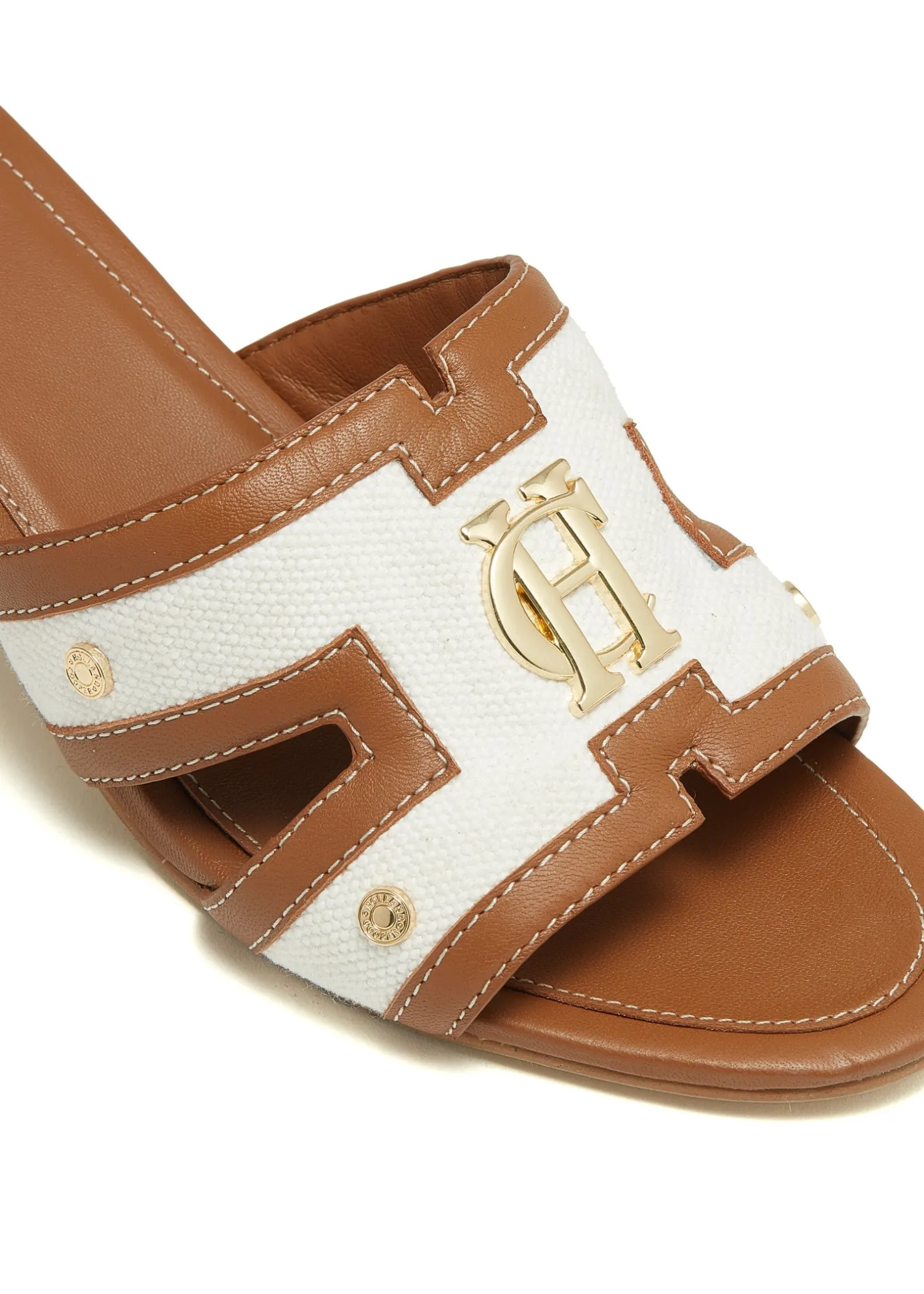 Outlet Monogram Mule (Tan Canvas) Women Sandals & Slides