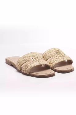Discount Monogram Slides (Natural Straw) Women Sandals & Slides