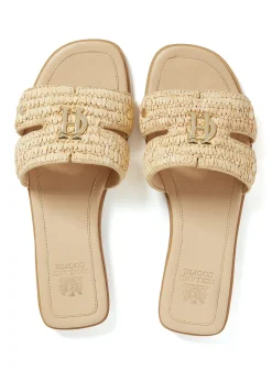 Discount Monogram Slides (Natural Straw) Women Sandals & Slides