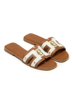 Online Monogram Slides (Tan Canvas) Women Sandals & Slides