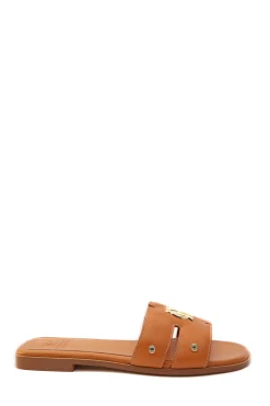 Clearance Monogram Slides (Tan Leather) Women Sandals & Slides