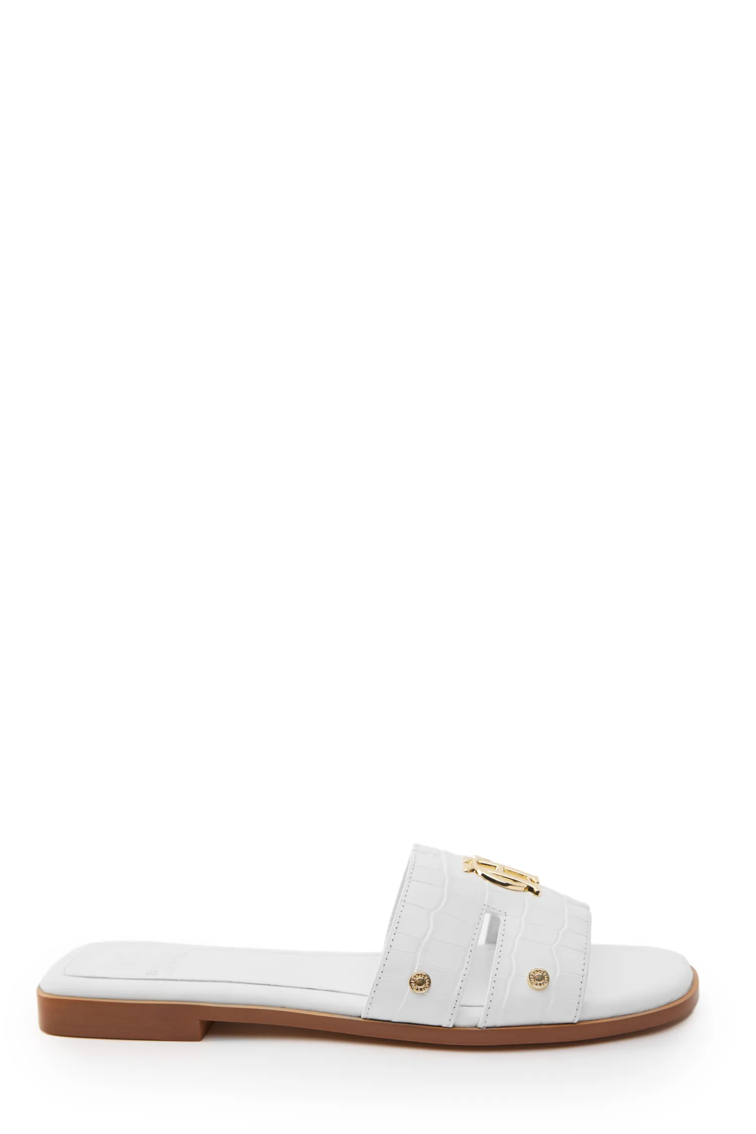 Clearance Monogram Slides (White Croc) Women Sandals & Slides