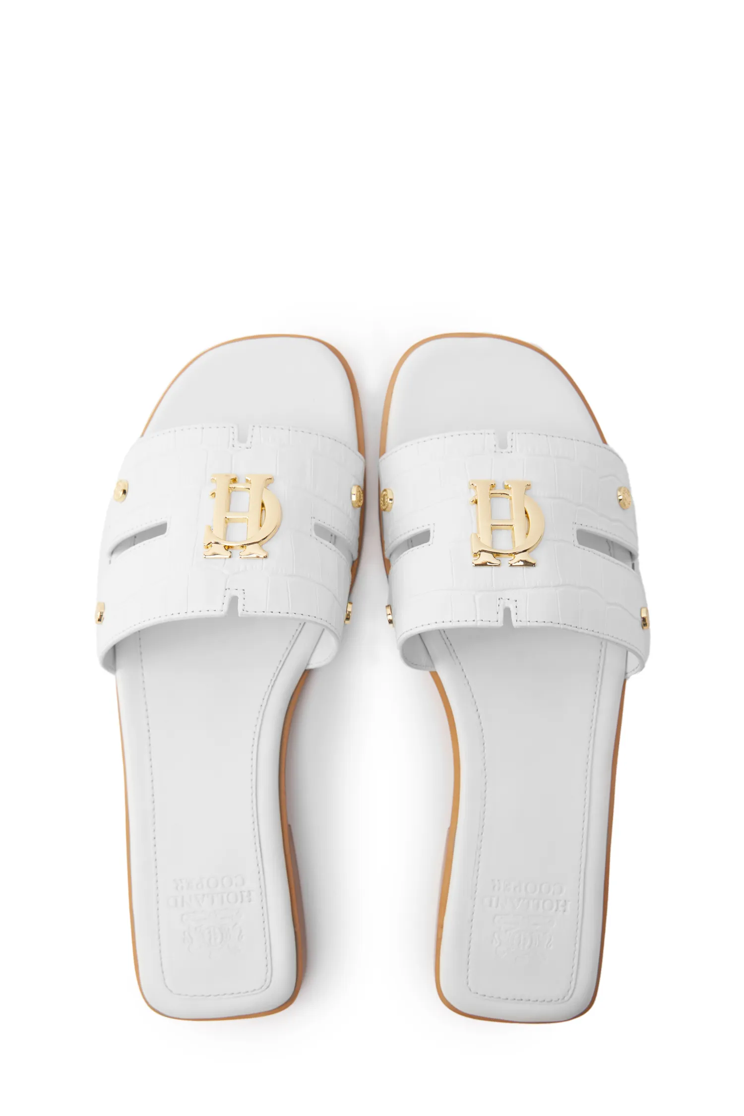 Clearance Monogram Slides (White Croc) Women Sandals & Slides