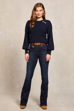Online Naomi Crew Neck Knit (Ink Navy) Women Knitwear