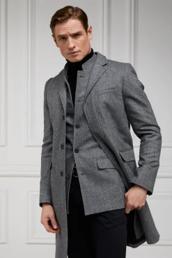Clearance Nehru Gilet (Mono Herringbone) Gilets|Waistcoats
