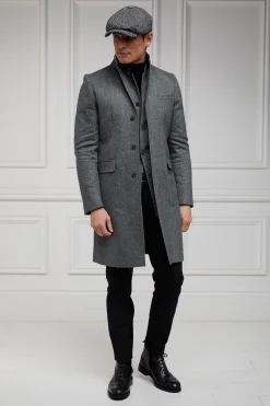 Clearance Nehru Gilet (Mono Herringbone) Gilets|Waistcoats