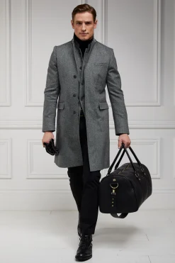 Clearance Nehru Gilet (Mono Herringbone) Gilets|Waistcoats