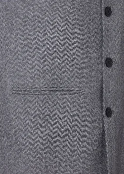 Clearance Nehru Gilet (Mono Herringbone) Gilets|Waistcoats