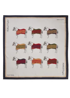 New Nine Horse Silk Scarf (Nine Horse) Women Scarves|Scarves