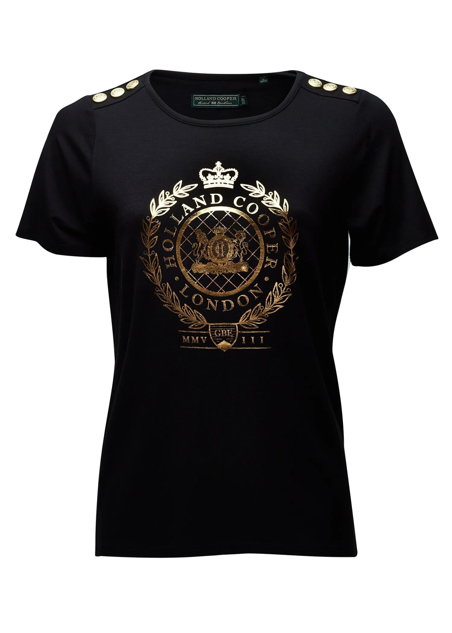 Fashion Ornate Crest Tee Women Tees