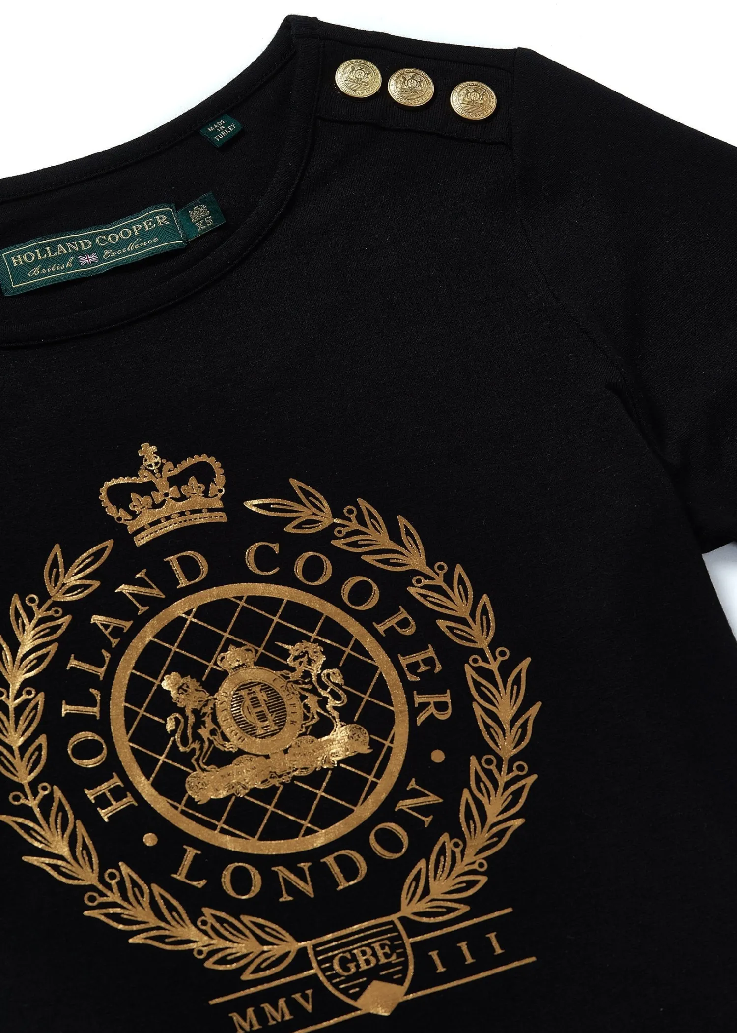 Fashion Ornate Crest Tee Women Tees