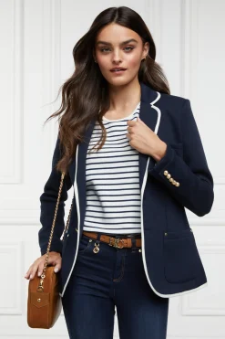 Clearance Padstow Crew Neck Tee (Natural Ink Navy Stripe) Women Tees|Tops