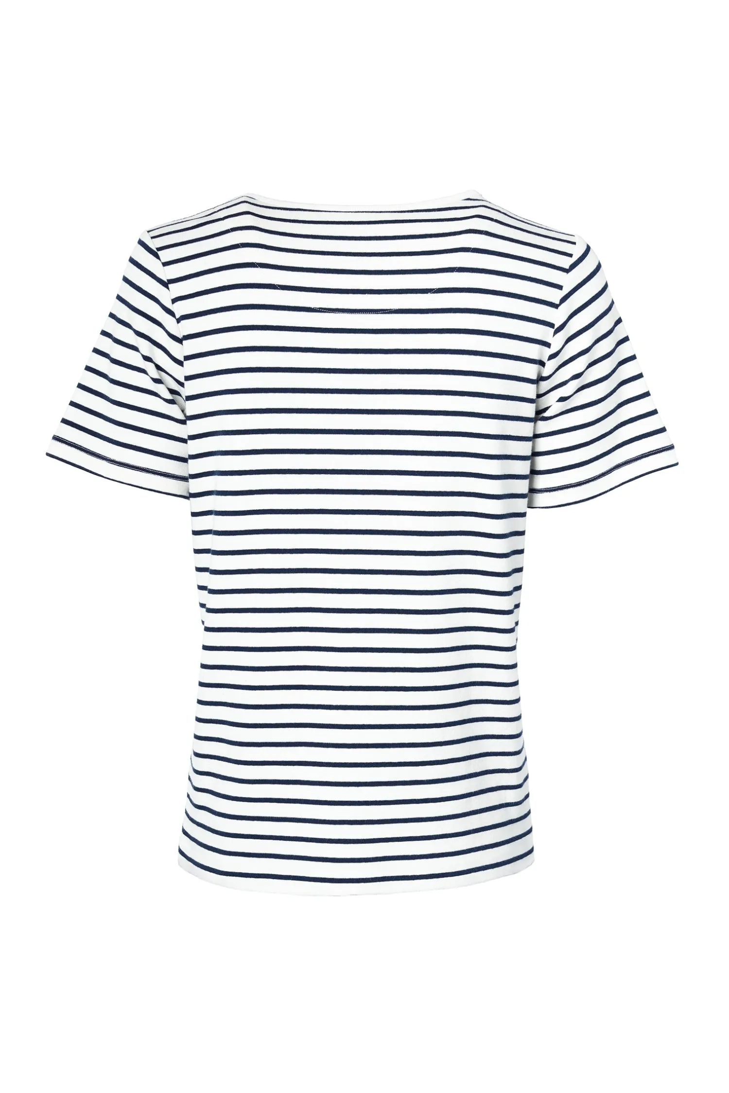 Clearance Padstow Crew Neck Tee (Natural Ink Navy Stripe) Women Tees|Tops
