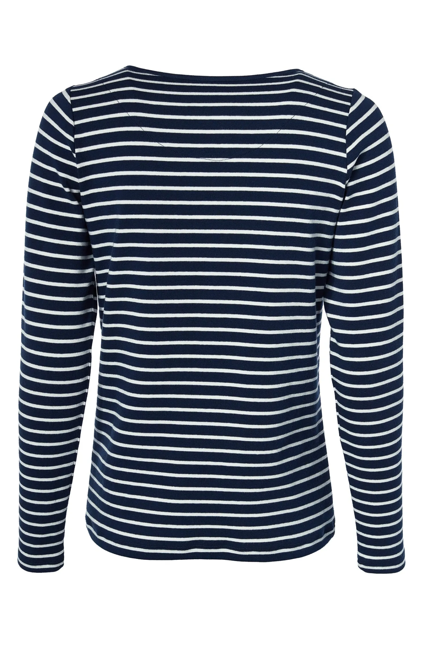 Outlet Padstow Long Sleeve Crew Neck Tee (Ink Navy Natural Stripe) Women Tees|Tops
