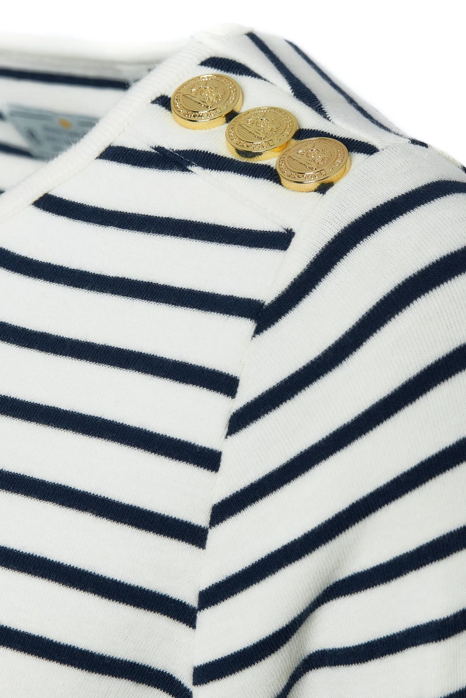 Outlet Padstow Long Sleeve Crew Neck Tee (Natural Ink Navy Stripe) Women Tees|Tops