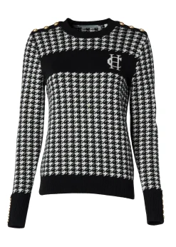 Fashion Panel Crew Neck Knit Women Knitwear