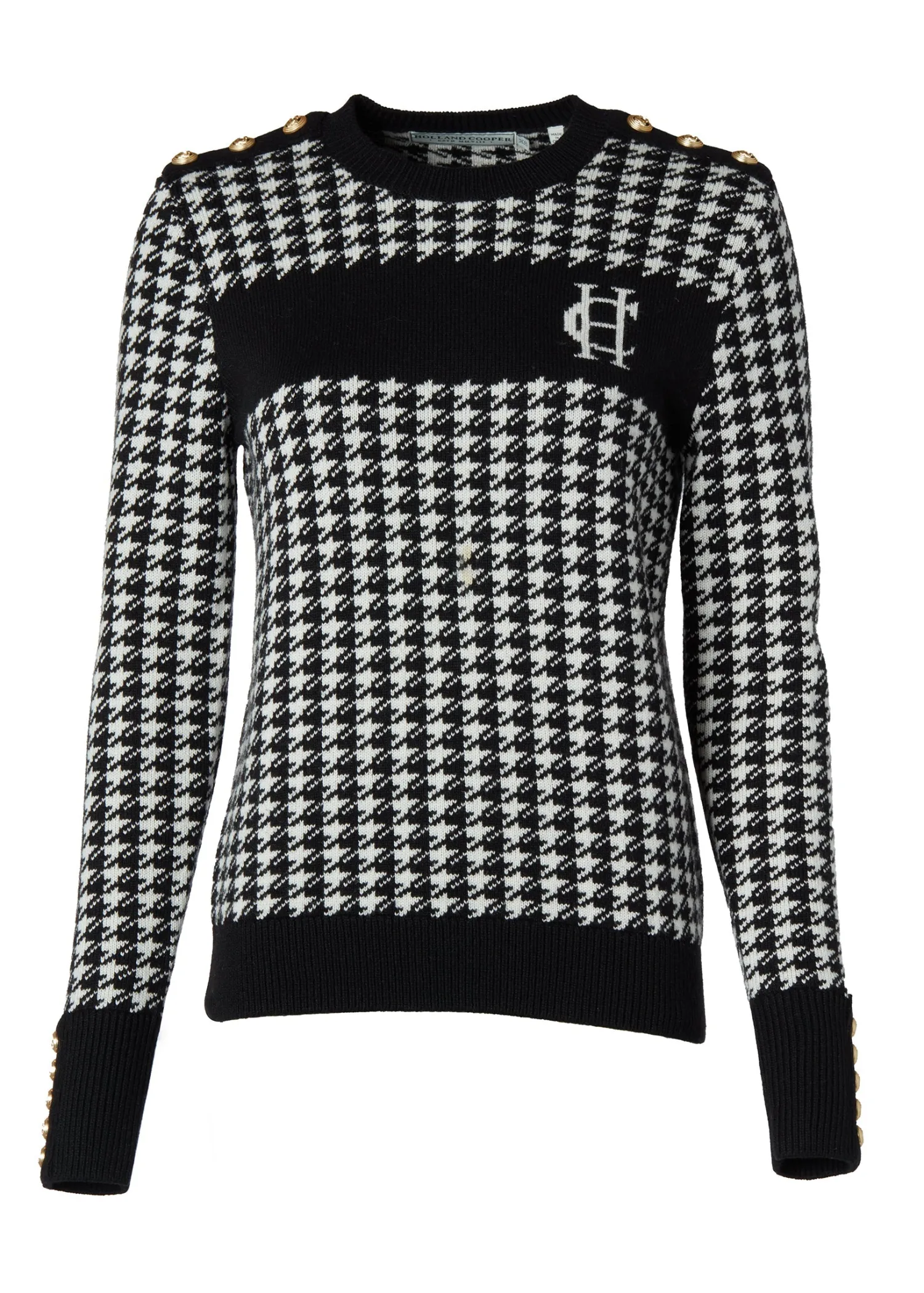 Fashion Panel Crew Neck Knit Women Knitwear
