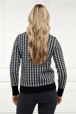 Fashion Panel Crew Neck Knit Women Knitwear
