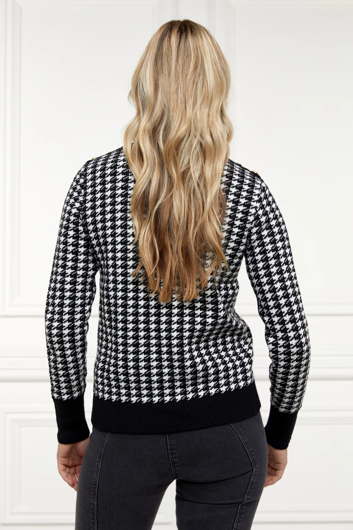 Fashion Panel Crew Neck Knit Women Knitwear