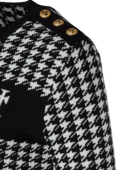 Fashion Panel Crew Neck Knit Women Knitwear