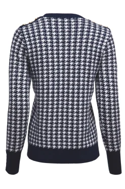 Clearance Panel Crew Neck Knit (Ink Navy) Women Knitwear