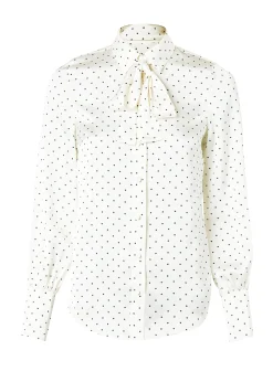 Online Penny Satin Shirt (Cream Polka Dot) Women Shirts & Blouses
