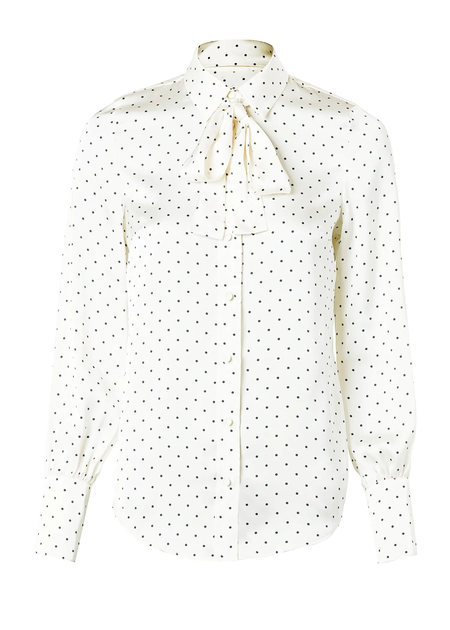 Online Penny Satin Shirt (Cream Polka Dot) Women Shirts & Blouses