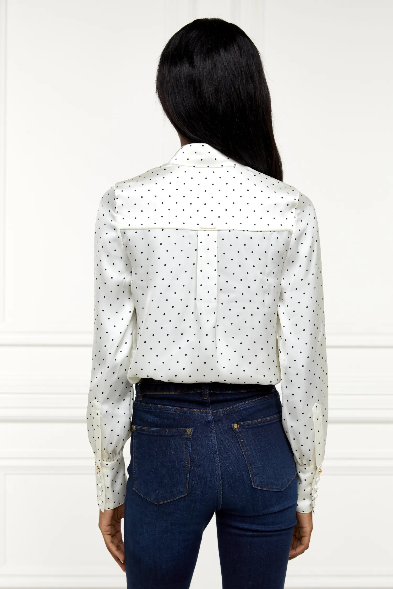 Online Penny Satin Shirt (Cream Polka Dot) Women Shirts & Blouses