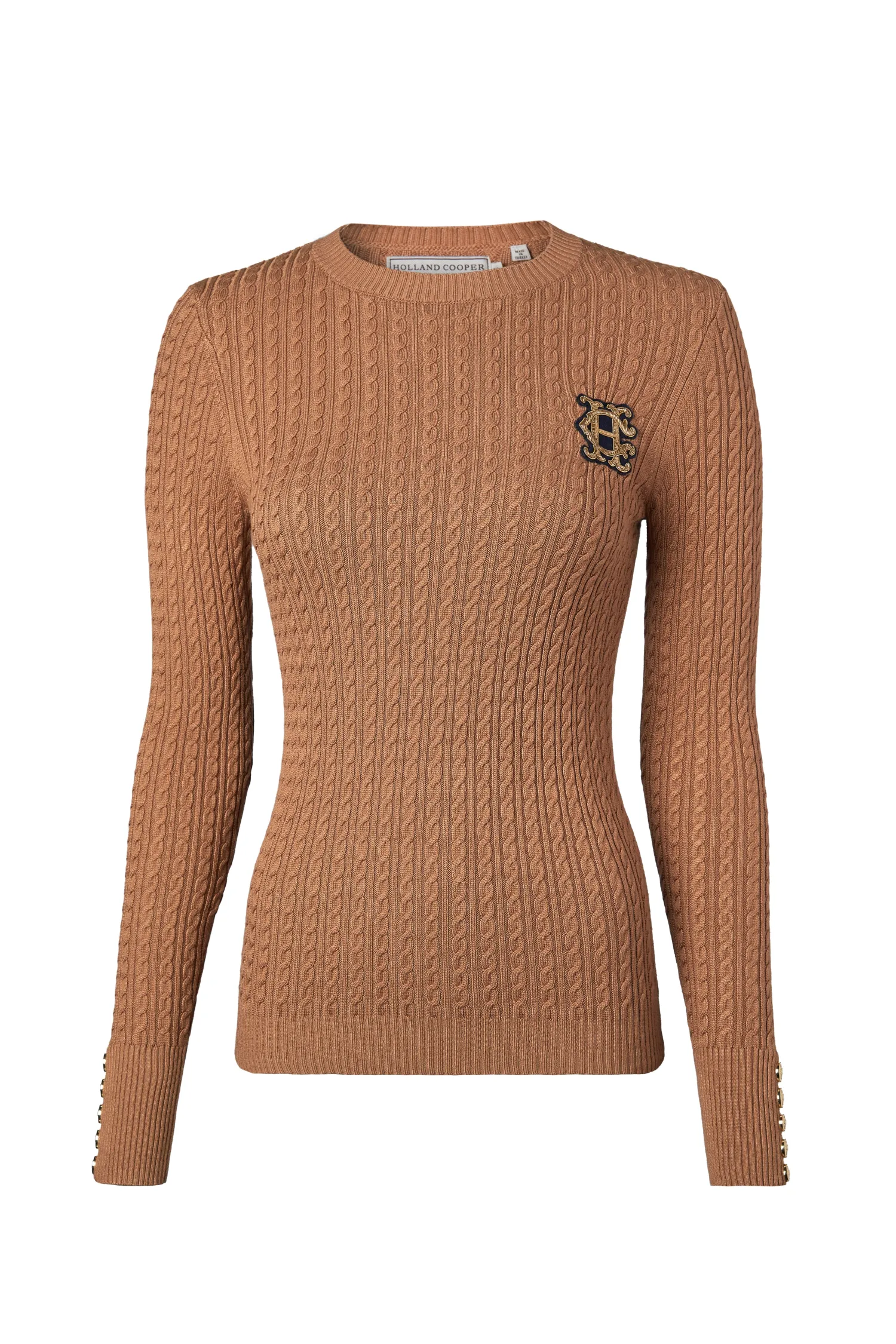 Sale Princeton Crew Neck Knit (Dark Camel) Women Knitwear