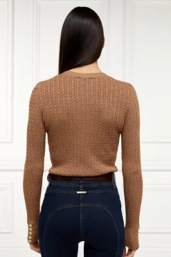 Sale Princeton Crew Neck Knit (Dark Camel) Women Knitwear