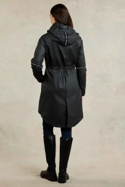Sale Rain Coat (Matte Black) Women Coats|Backpack