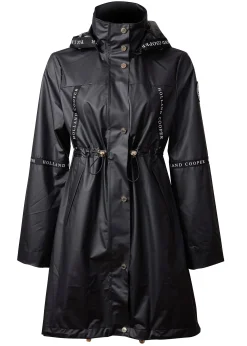Sale Rain Coat (Matte Black) Women Coats|Backpack